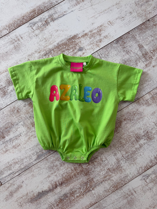 Bubble Romper in Apple