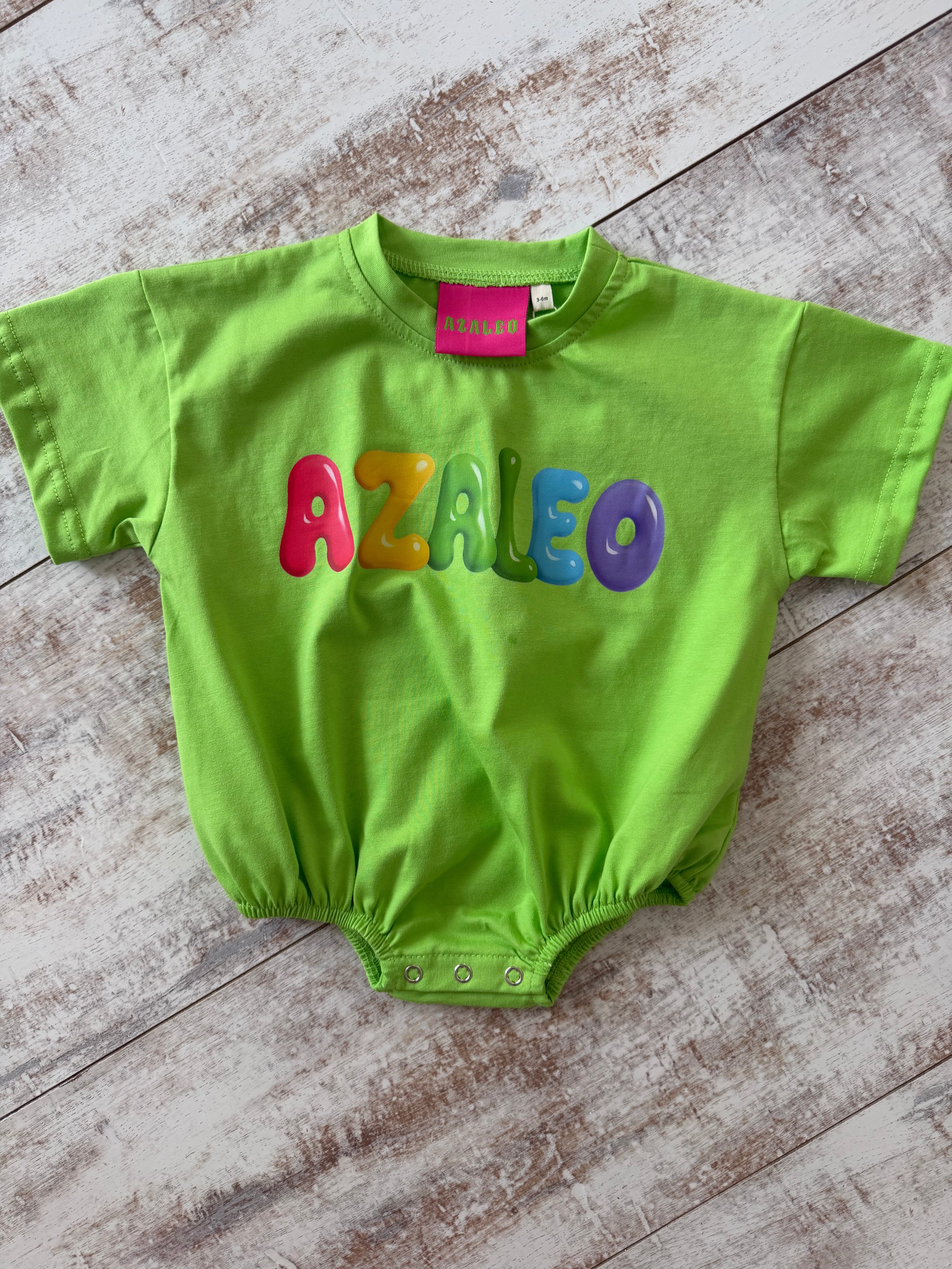 Bubble Romper in Apple