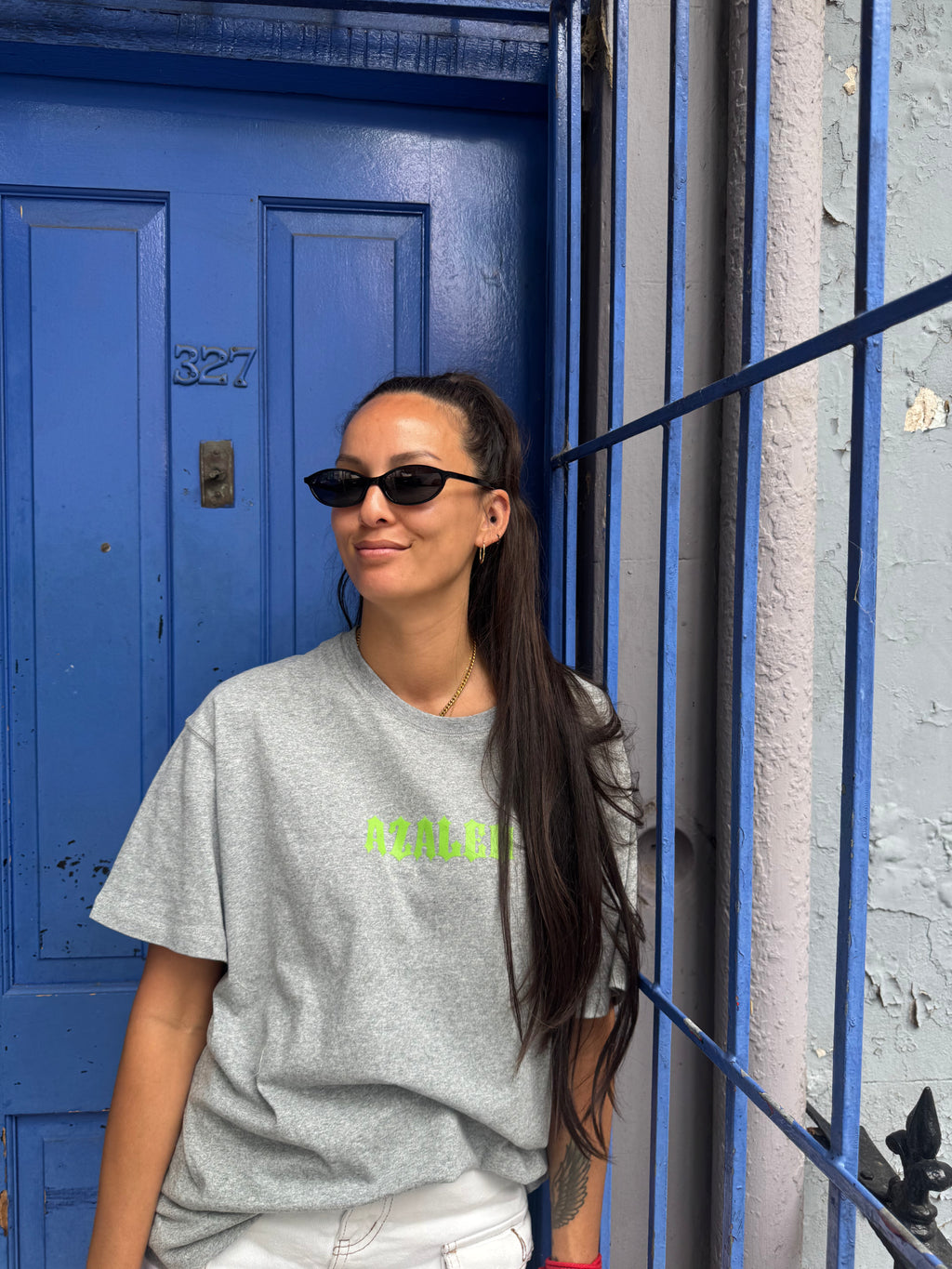 Alea Grey Marle Unisex hemp cotton tee