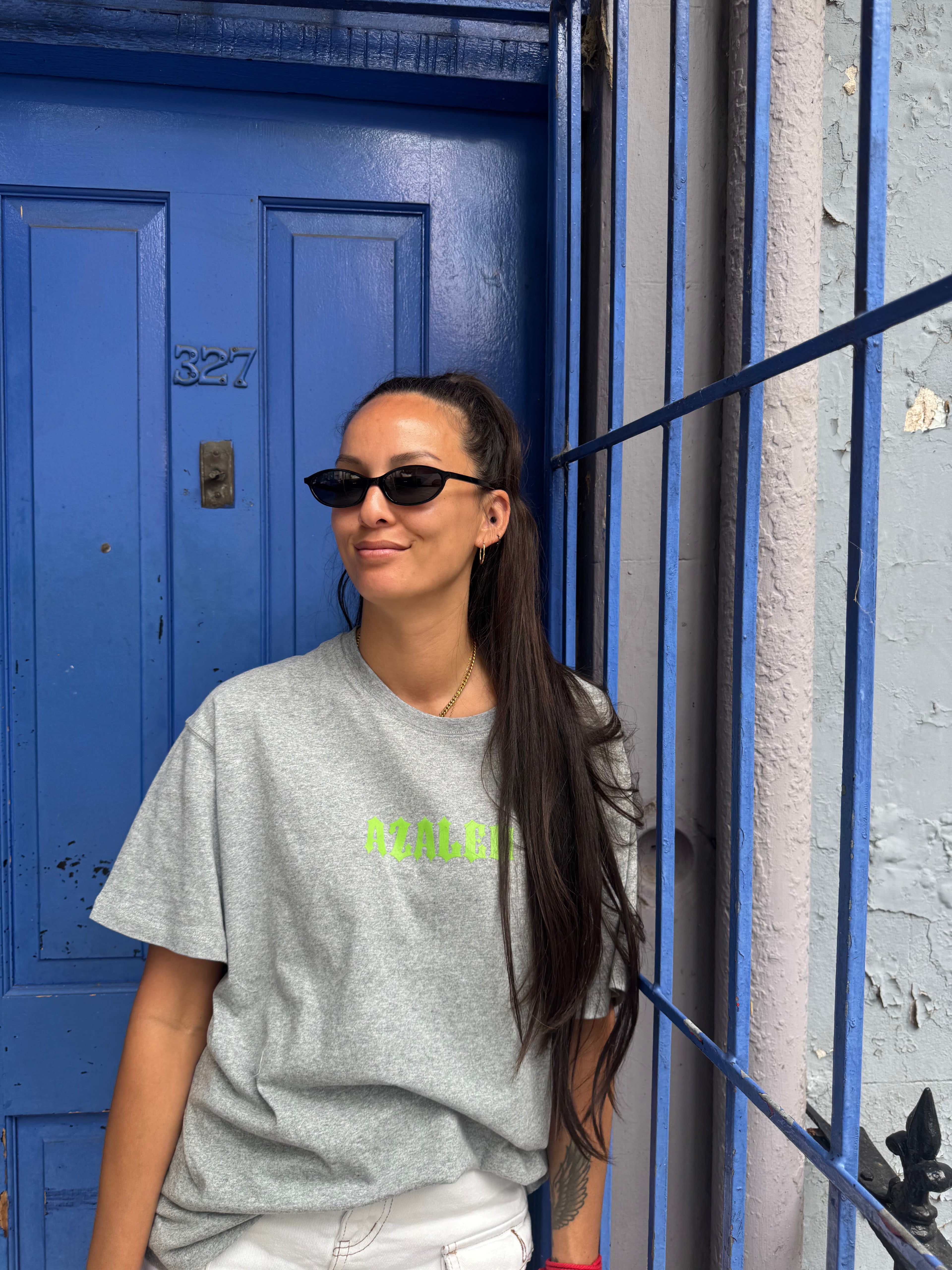 Alea Grey Marle Unisex hemp cotton tee