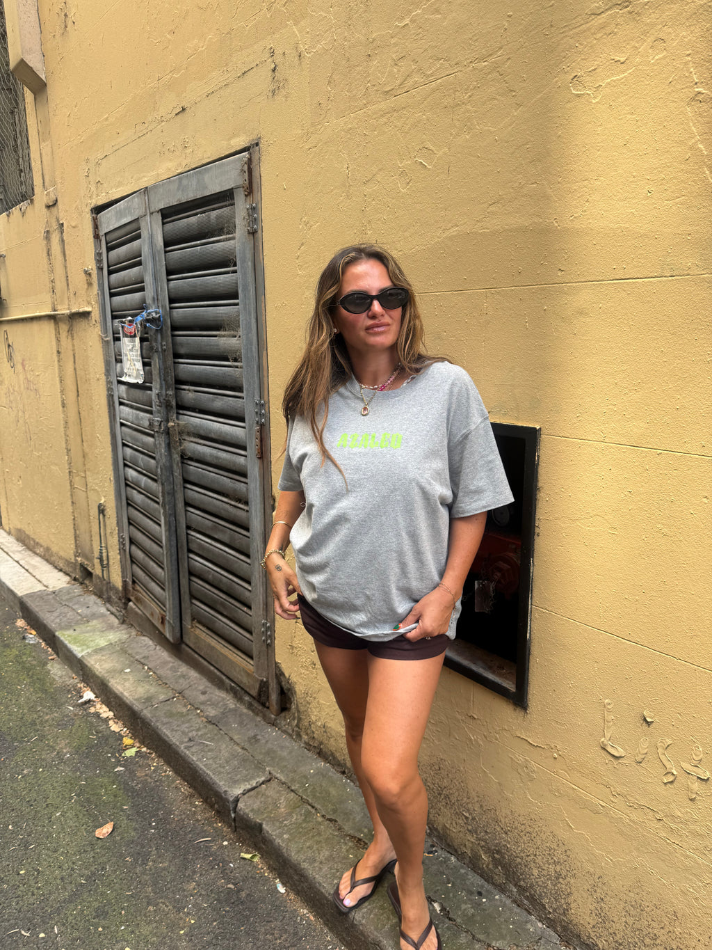 Alea Grey Marle Unisex hemp cotton tee