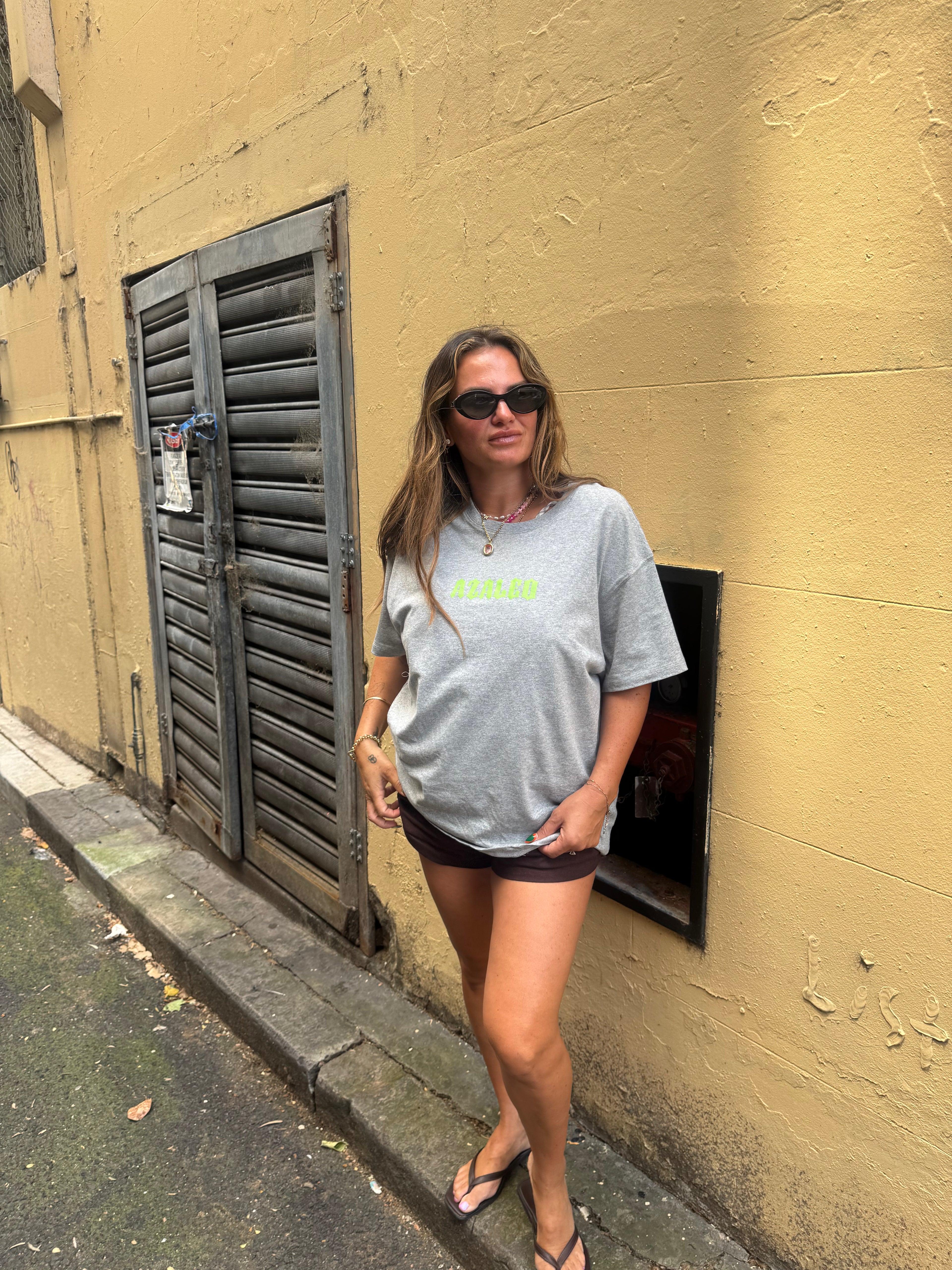 Alea Grey Marle Unisex hemp cotton tee